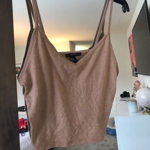 Cotton strapy cropped top